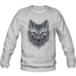 سویشرت ملانژ طرح The Wolf