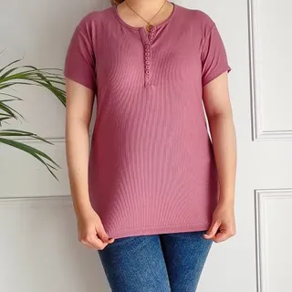 تیشرت سایز بزرگ کبریتی زنانه کد TSH29