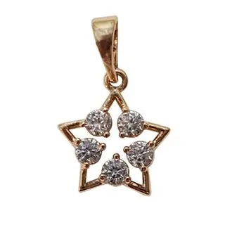 آویز گردنبند زنانه ژوپینگ مدل ستاره نگینی 3496