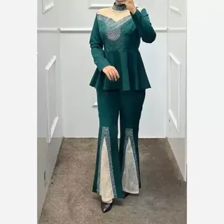 شومیز شلوار مجلسی زنانه مازراتی نگین کاری