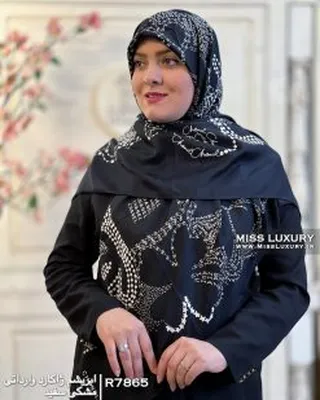 روسری مجلسی ابریشم ژاکارد وارداتی R7865