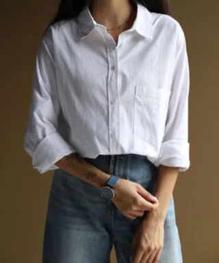 شومیز سفید C.6967 H&M