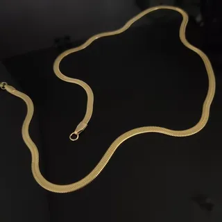 زنجیر پوست ماری 3میل طلایی 
