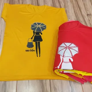 تیشرت زنانه نگینی چتری