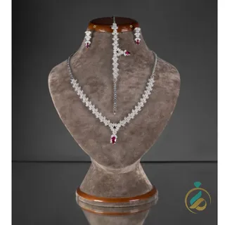 سرویس طلا سفید سواروسکی کامل