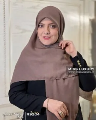 روسری کرپ کریشه موکا R9204