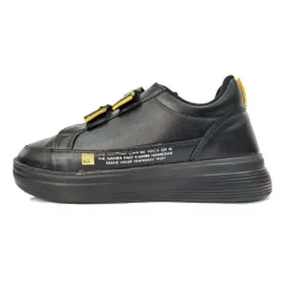 کتانی رانینگ زنانه استای رئال طرح اصلی Stay Real Running glue Black Yellow