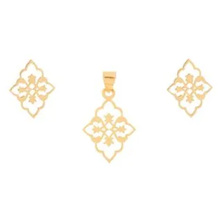 نیم ست طلا 18 عیار زنانه زرمان مدل MS0326