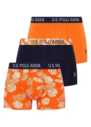 لباس زیر 3تایی سرمه ای نارنجی مردانه برند U.S. Polo Assn. کد 1736003001