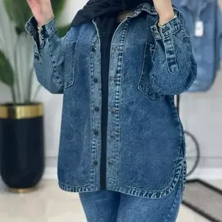 مانتو کتی جین دخترانه مدل باران 