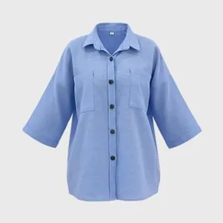 شومیز آستین سه ربع یقه برگردان زنانه بوخیمدل P-1171