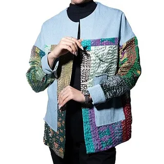 کت جین ترکیبی زنانه مدل _ 8127018