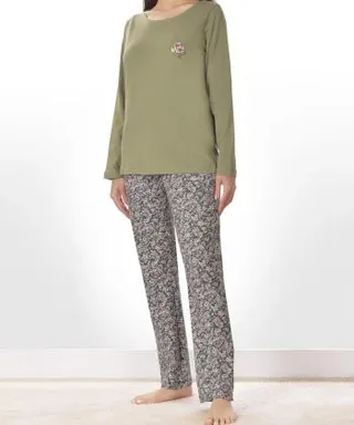 ست تيشرت آستين بلند و شلوار زنانه ناربن كد WS3946