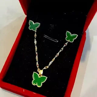 ست پروانه سبز،نیم ست پروانه سبز،نیم ست دخترانه پروانه سبز