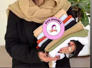 شال نخ پنبه پلیسه تک رنگ منگوله دار اعلا