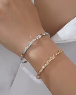 دستبند النگویی نگین ریز برند ژوپینگ
