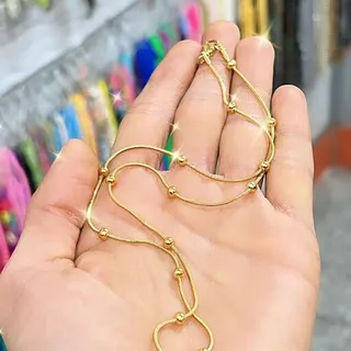 گردنبند استیل توپکی رنگ ثابت 