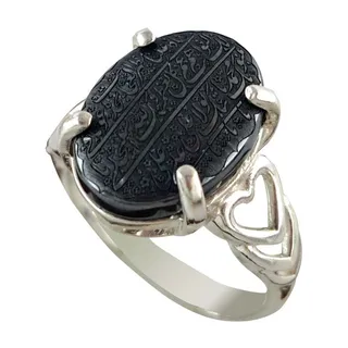 انگشتر نقره زنانه ملک زیور مدل نادعلی حدید کد 23