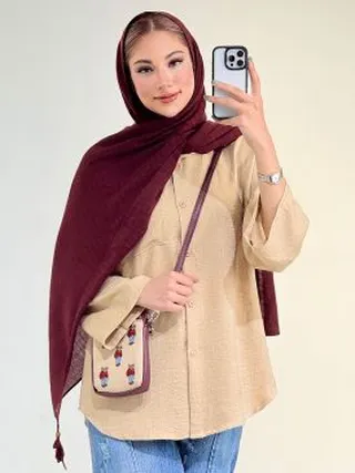 شومیز آستین بندی کد 18839