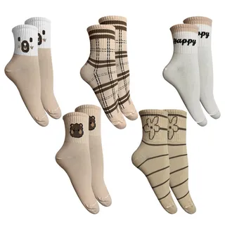 جوراب زنانه تن پوش هنگامه مدل کش اسپرت بسته 5 عددی