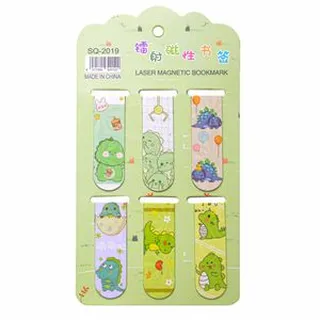 نشانگر کتاب مدل مگنتی طرح دایناسور بسته 6 عددی