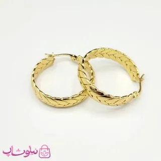 گوشواره زنانه حلقه ای طرح گندم کد 891