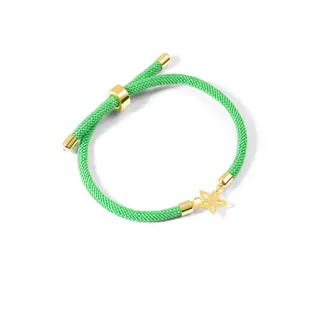 دستبند طلا بافت گل