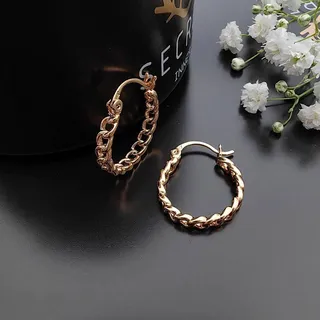 گوشواره حلقه ای طرح کارتیه ژوپینگ کد 142