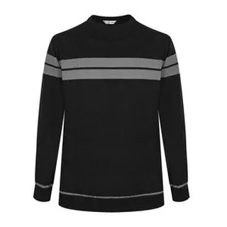 پلیور یقه گرد مردانه مدل حاشیه خطی کد 42