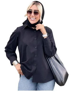 شومیز زنانه مشکی کد 17286