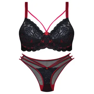 ست شورت و سوتین زنانه پانیذ مدل گیپور گلدار کد 900...