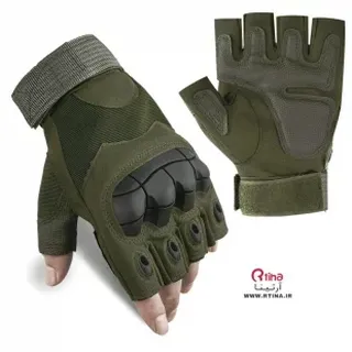 دستکش تاکتیکال نیم پنجه، ضد ضربه (اورجینال)