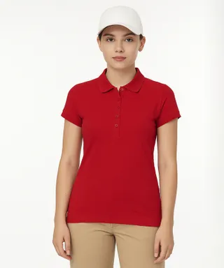 پولوشرت آستین کوتاه زنانه ساتین مدل W10AB