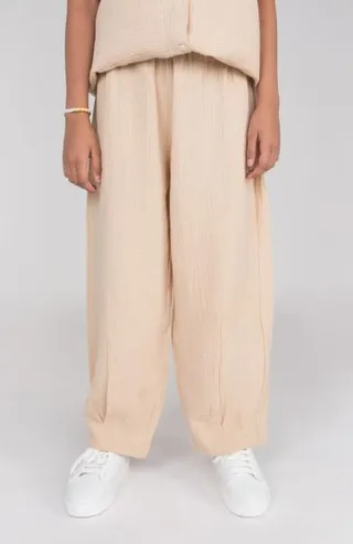 شلوار وال دولایه دمپا پیلی دار (ست با کد 10675)