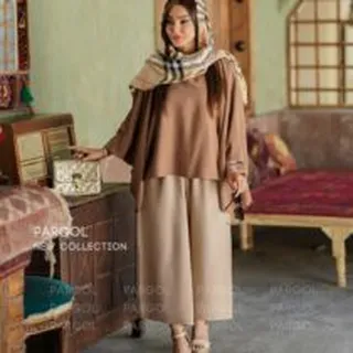 ست پانچ و شلوار آتوسا نسکافه ای شکلاتی