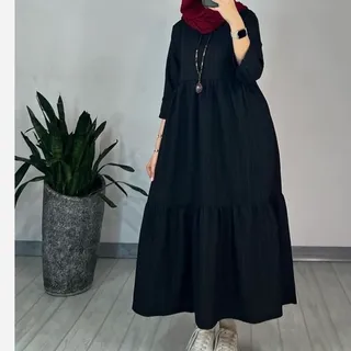 پیراهن بلند زنانه کراش دلتا دوسایزی تا52