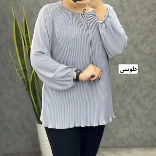 شومیز زنانه مجلسی پلیسه شیک و دخترانه عیدانه