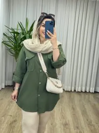 مانتو شومیزی اسپرت لینن کد 2169