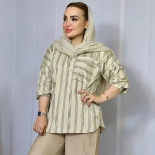 شومیز جلوبسته راه راه ۳۵۱۰۰۲۲۴