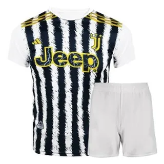 پیراهن شورت بچگانه اول یوونتوس Juventus 2023-24 Home Soccer Jersey Kids Shirt+Short