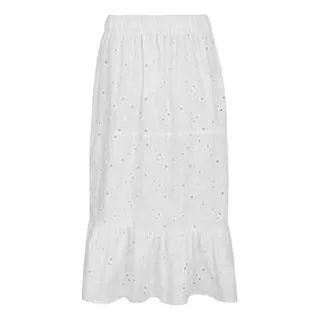 دامن چین‌دار زنانه مدل 101 رنگ سفید