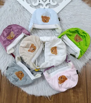 کلاه نوزادی داخل خز مناسب ۶ ماه تا یکسال