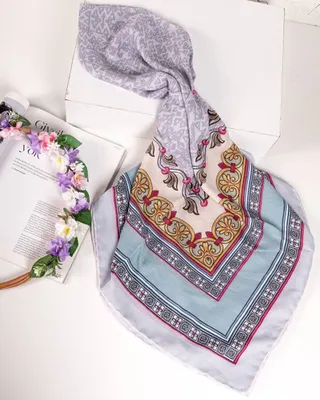 روسری نخی سیا اسکارف قواره 140 منگوله دار شیک جدید