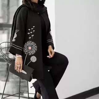 مانتو عیدانه گلدوزی شده جنس مازراتی شاپرک