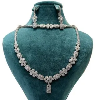 نیم ست نقره زنانه مدل رویال پرنس روکش رادیوم 023-11