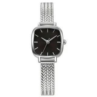 ساعت مچی عقربه‌ای کوارتز زنانه مدل مینیمال کلاسیک بند حصیری کد ۴