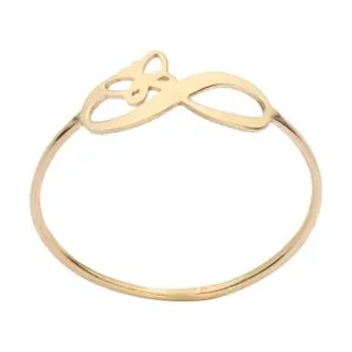 انگشتر طلا 18 عیار زنانه مایا ماهک مدل بینهایت و پروانه MR0880 سایز 55