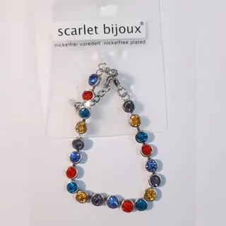 دستبند زنانه نگین رنگی اسکارلت بیژوکس scarlet bijiux آلمان (ارسال رایگان)