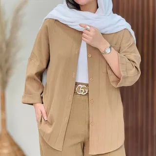 شومیز تک جیب الیکا جنس آیوا