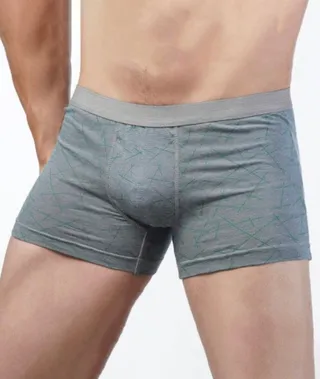 شورت پادار مردانه کمرکش اسپرت چاپ خطی _ بسته بندی 2 عددی